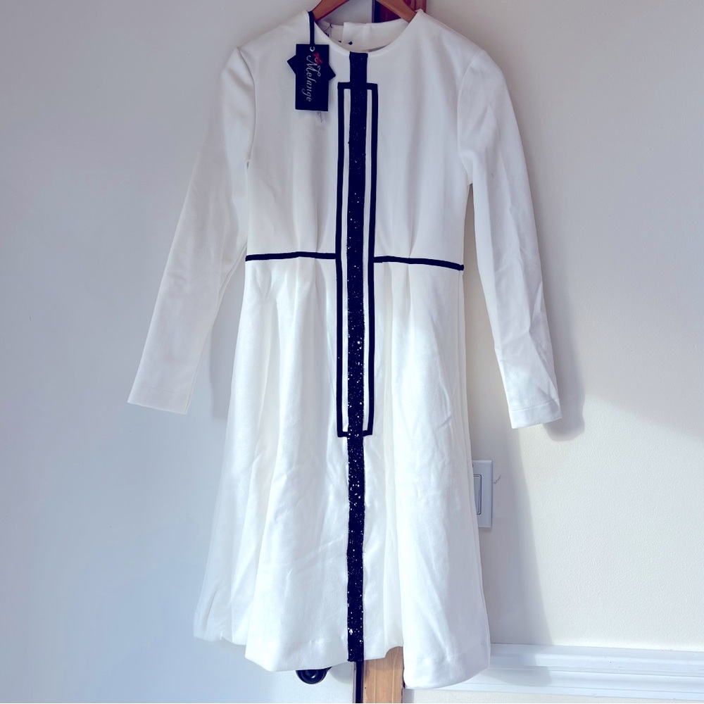 Melange white dress, size 20